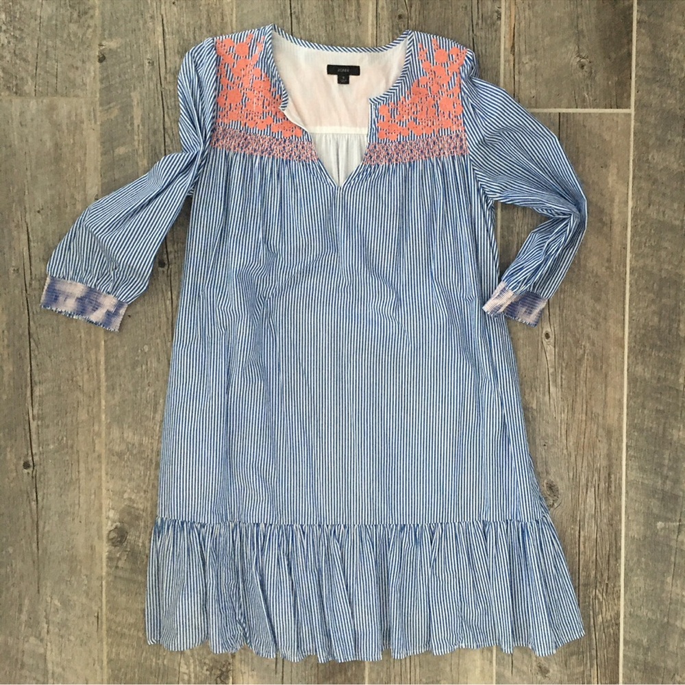 JCrew stripe popover dress. Size small